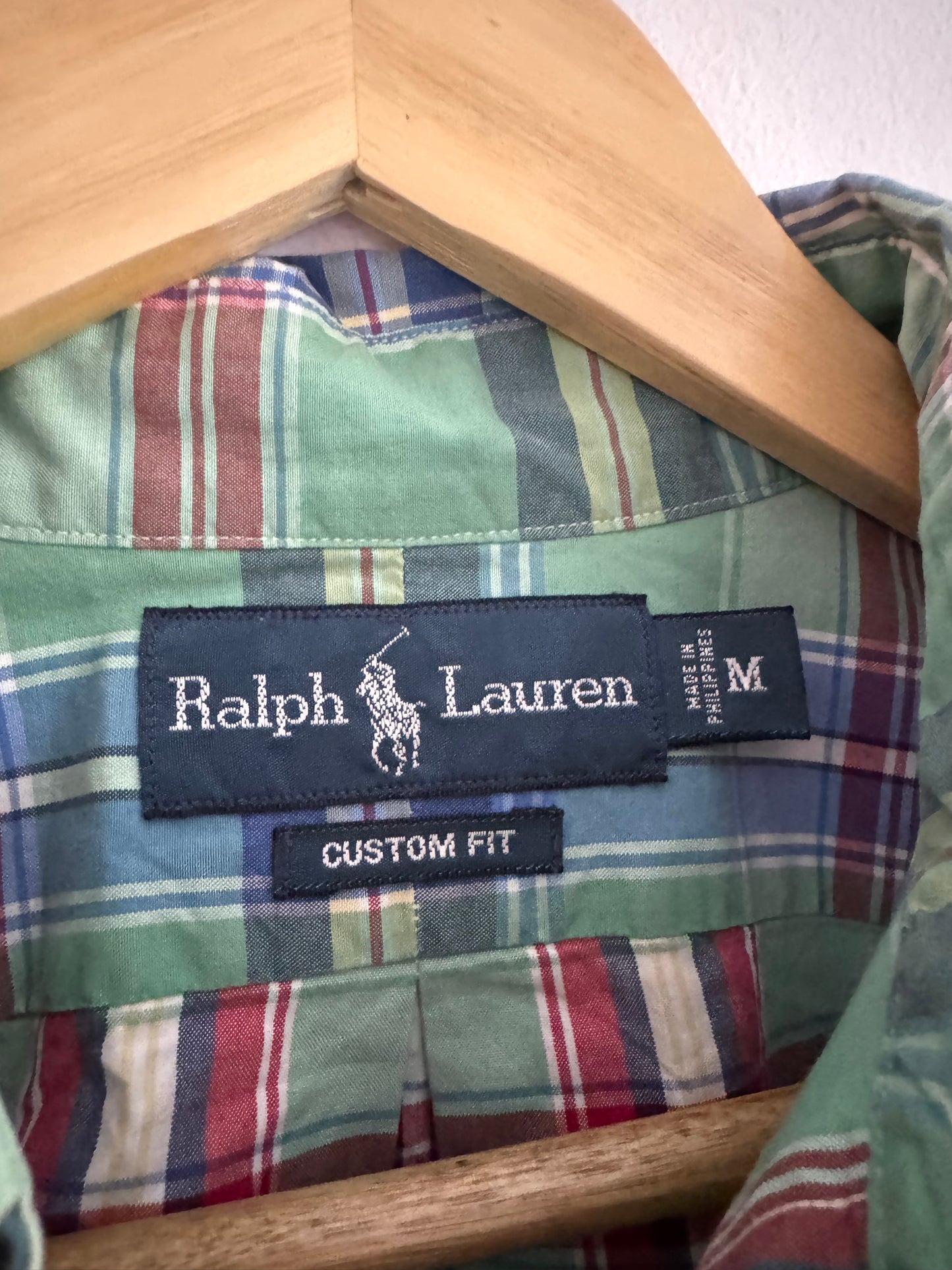 🐴 👔 Cămașă Ralph Lauren în carouri verde, albastru și roșu – Mărimea M