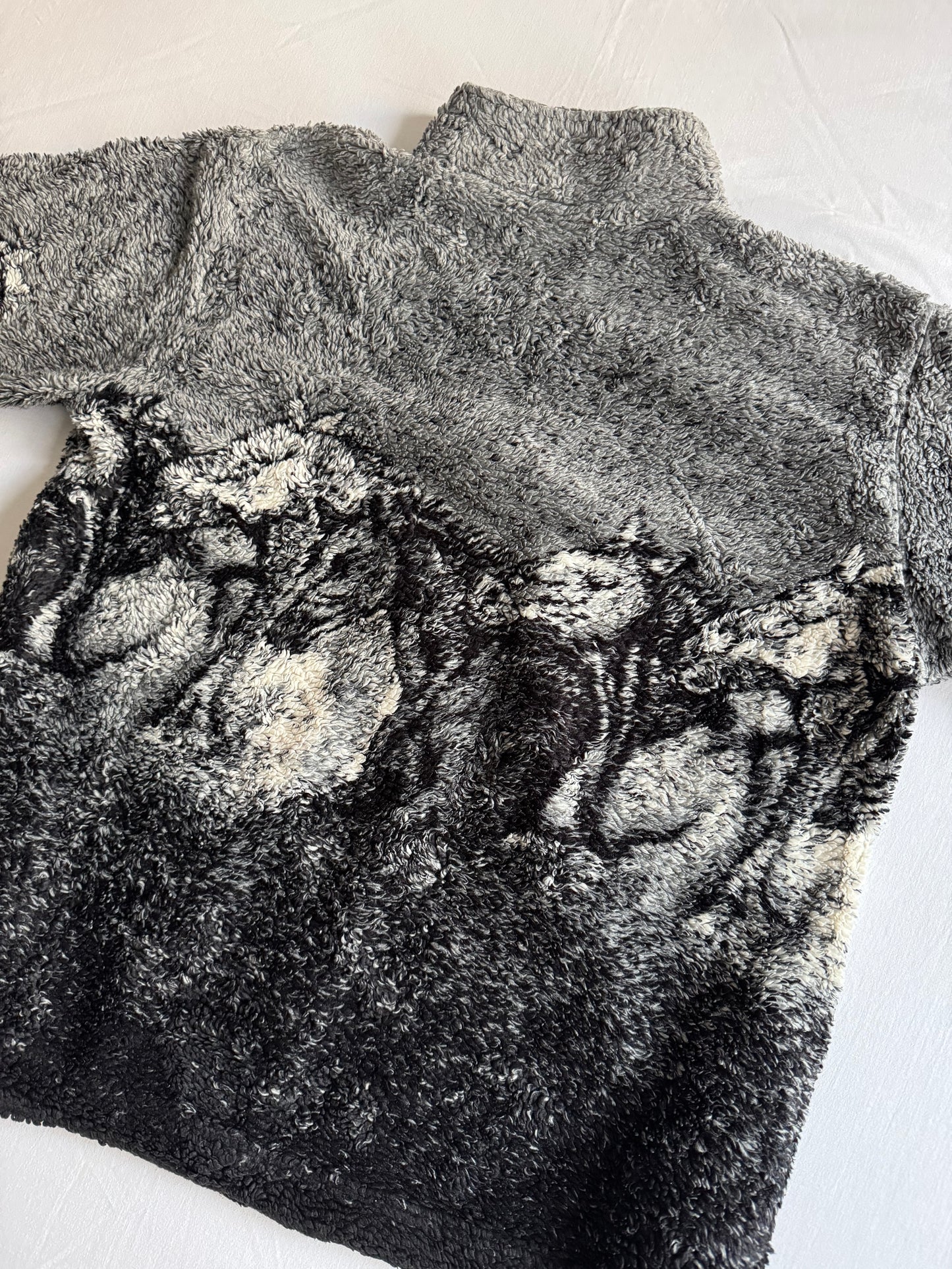 🐴 Fleece Vintage cu Print Cai – Mărimea M