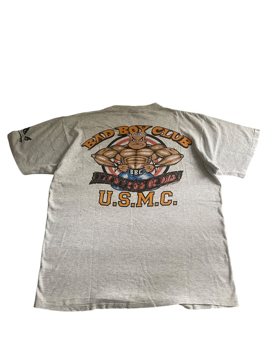 Tricou vintage 90s Bad Boy Club USMC – Made in USA – Single Stitch – Mărimea L
