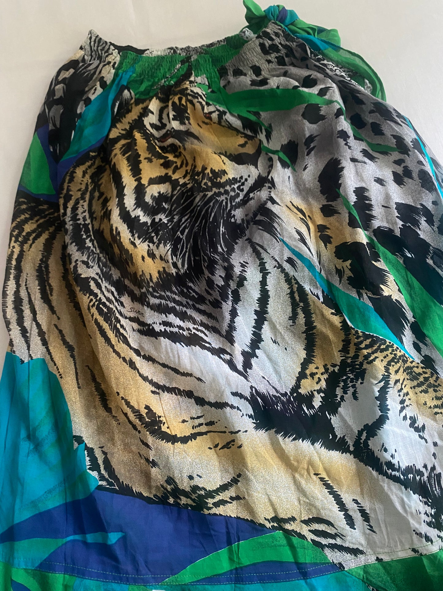 Fustă Wraparound Vintage – Animal & Jungle Print – 100% Bumbac 🌴🐾