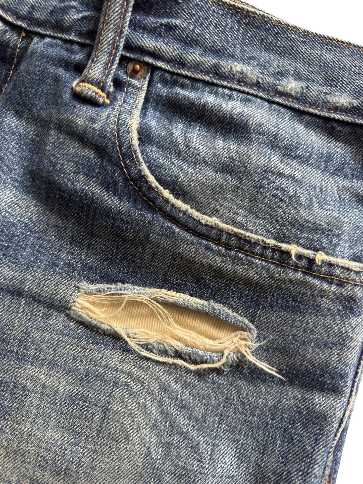 🪡 Ralph Lauren Double RL Slim Patchwork Jeans – W31 x L32 – Made in Mexico