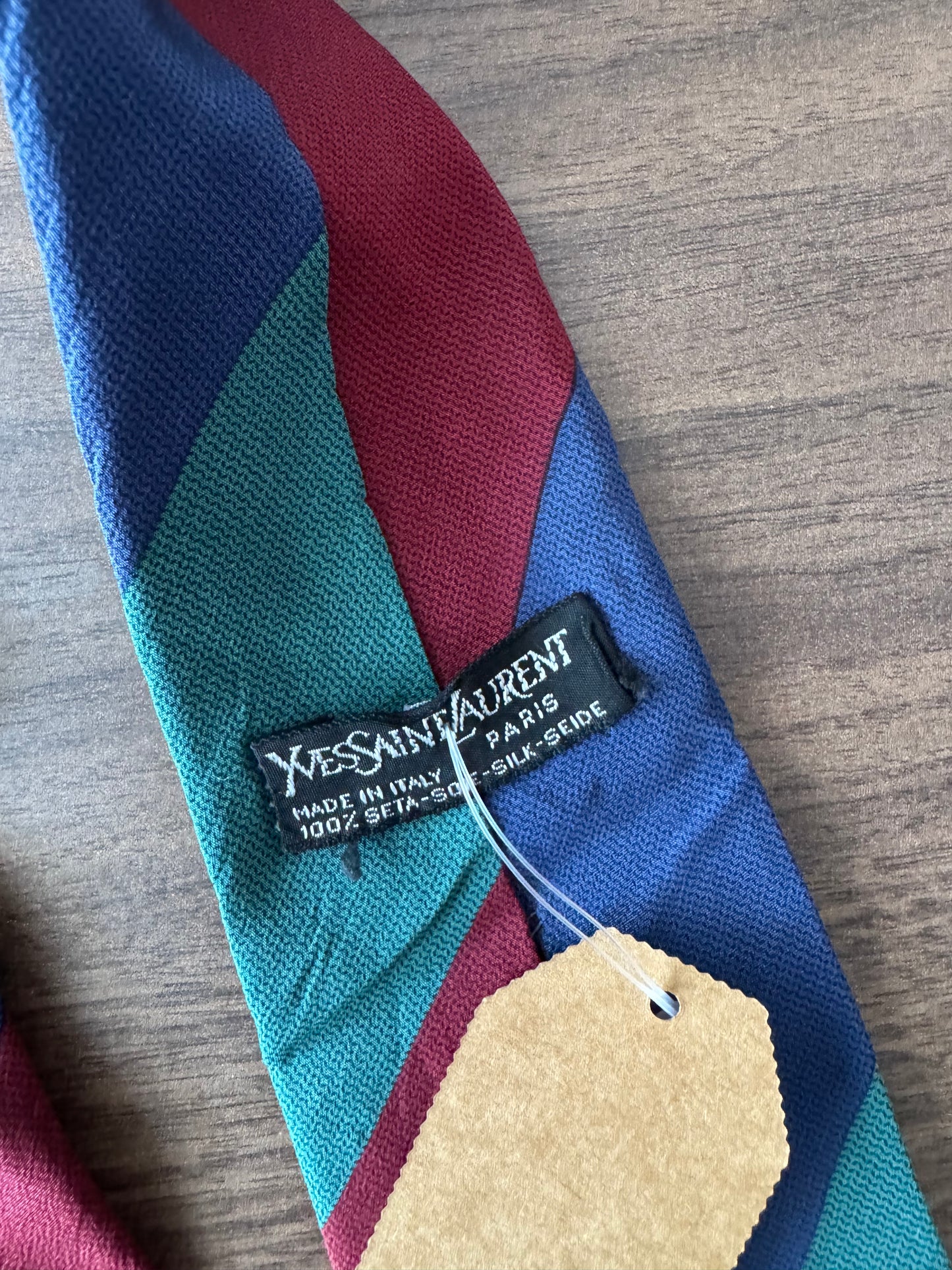 👔 Cravată Yves Saint Laurent Vintage '80s | Mătase Naturală | Made in Italy