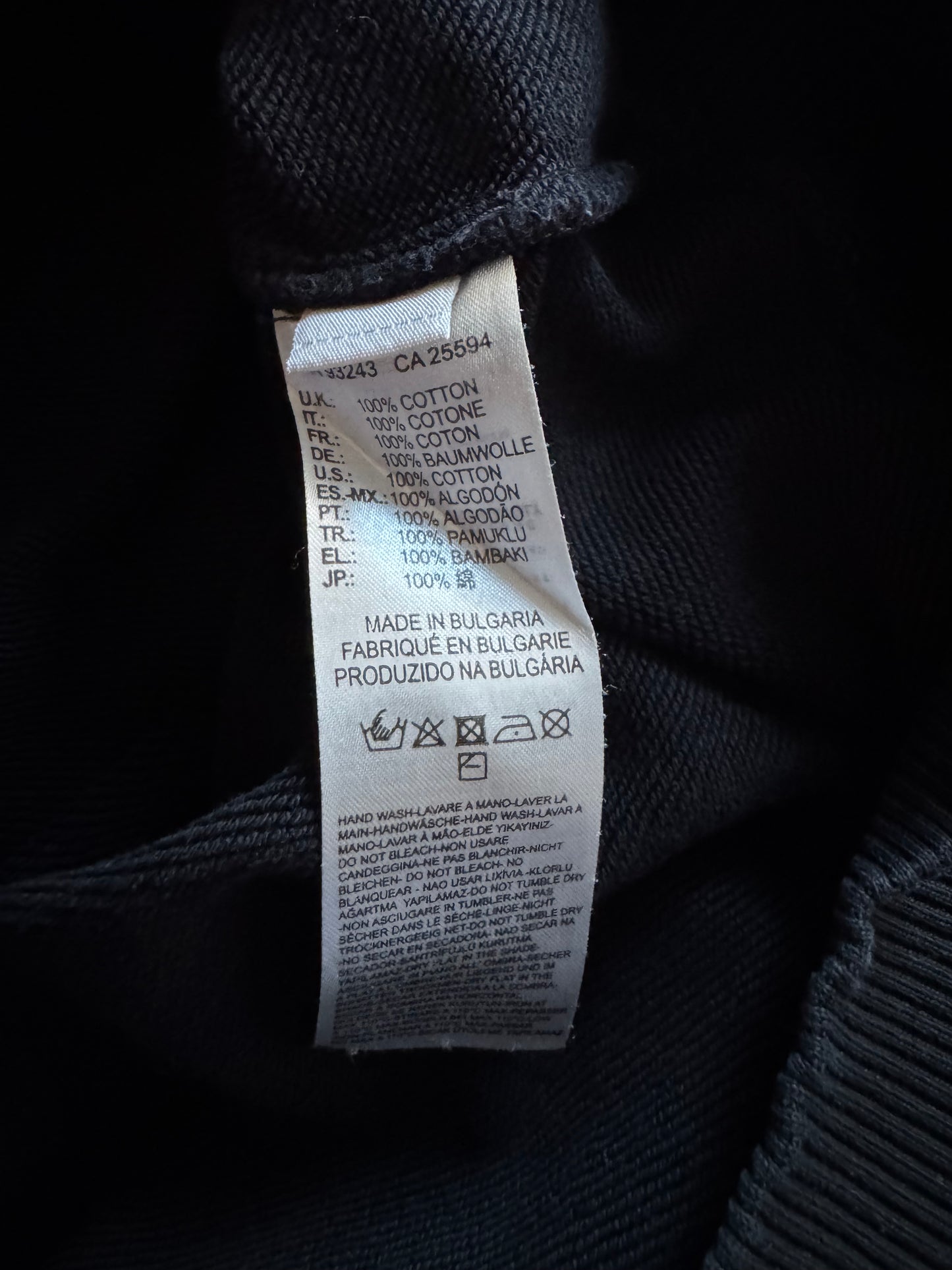 ⛽️ Bluză Diesel crewneck neagră cu fermoare – mărimea L