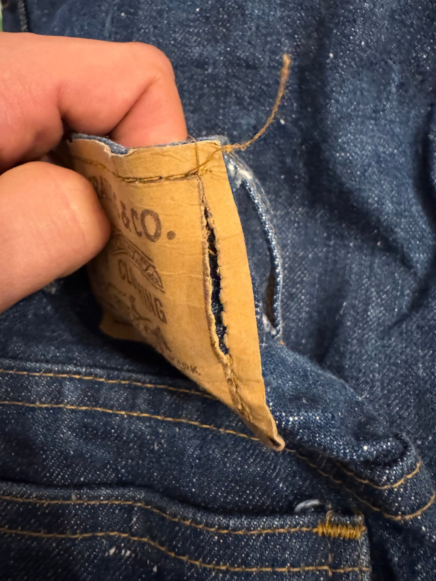 👖 Blugi vintage Levi’s 602 Big E / 1975 - Made in France - anbracaminte