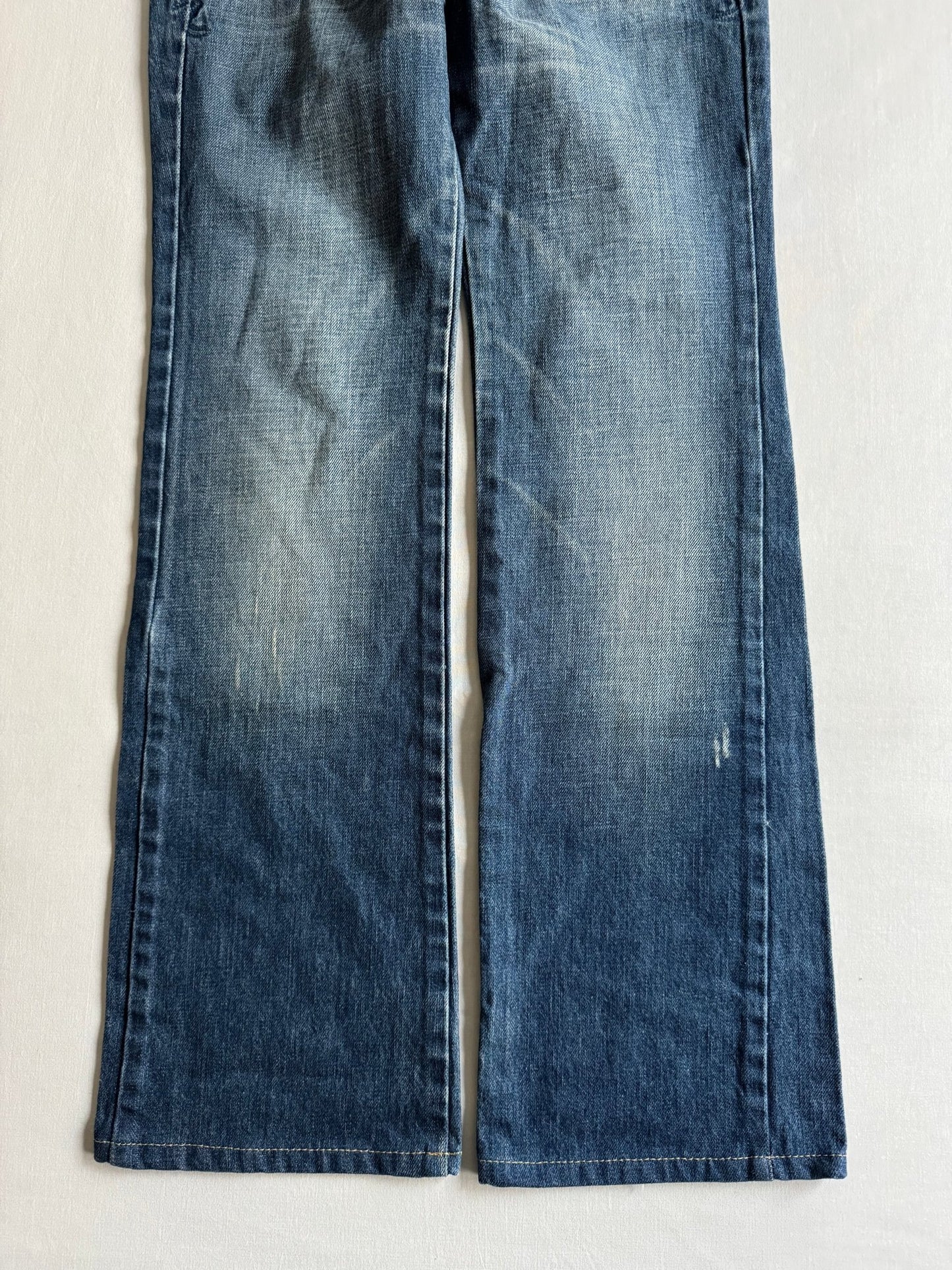 👖 Blugi Y2K Diesel Hush pentru femei – low waist, bootcut, mărimea US 28, Made in Italy - anbracaminte
