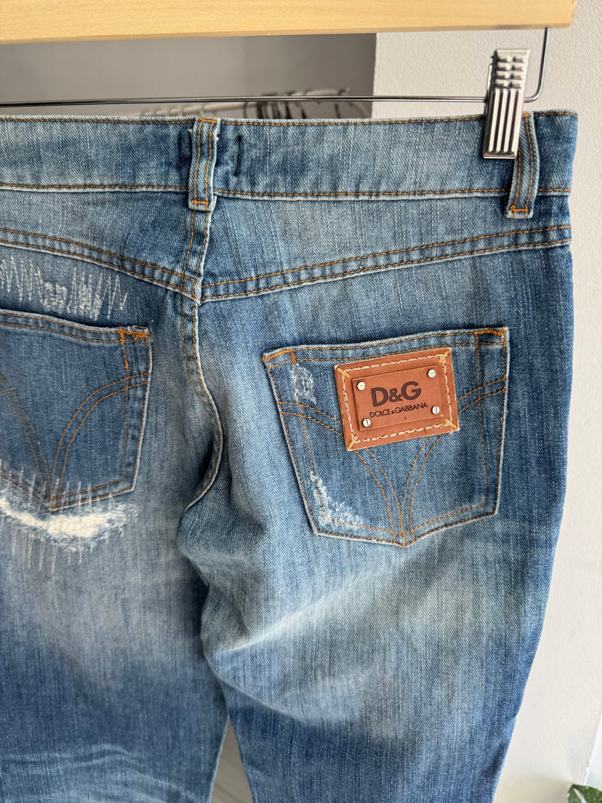 👖 Blugi Y2K Dolce & Gabbana Low Waisted Straight Fit – US 25 Damă - anbracaminte