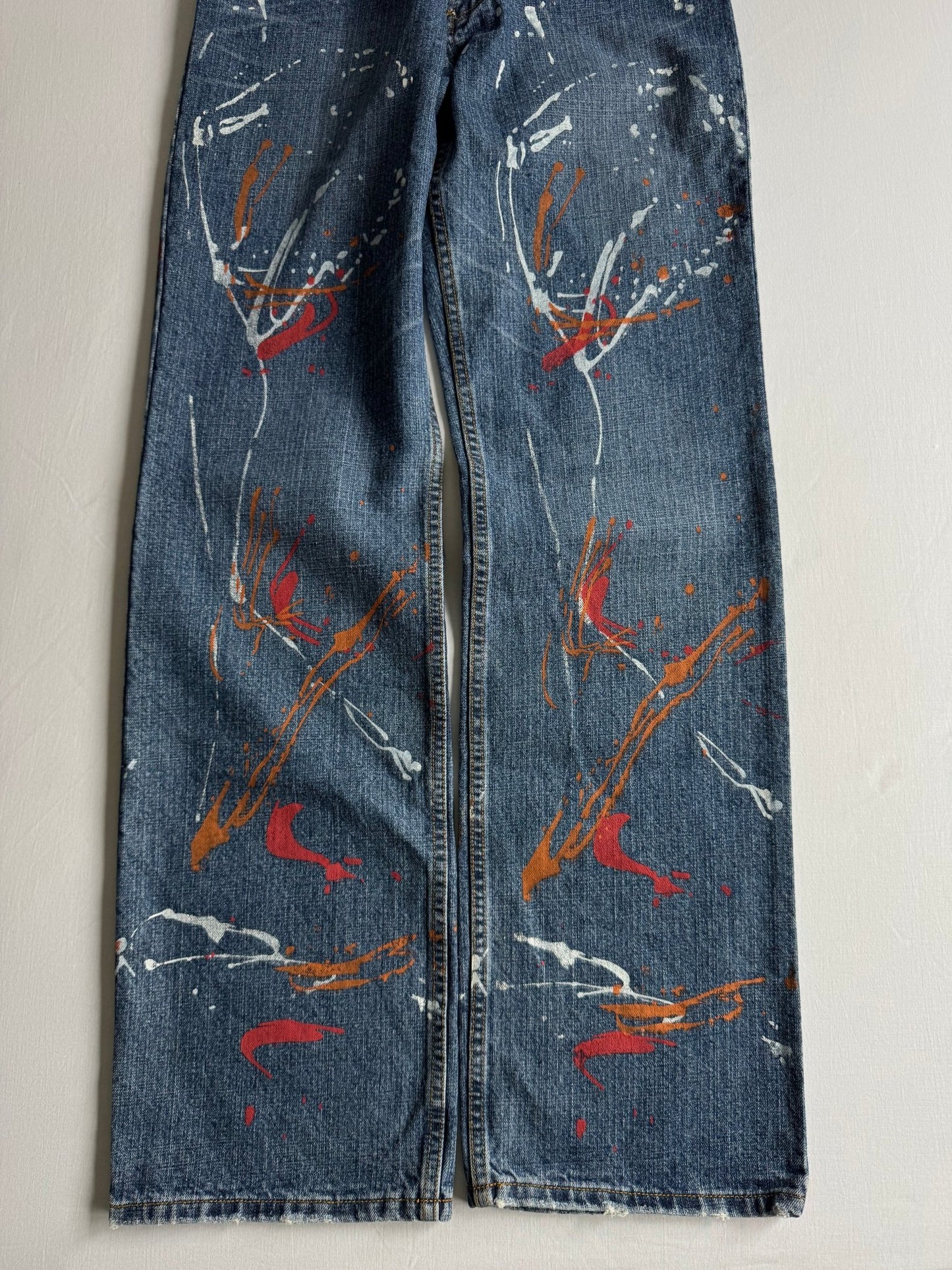 🎨 Blugi Y2K Painter – Relaxed Fit – US 29 - anbracaminte