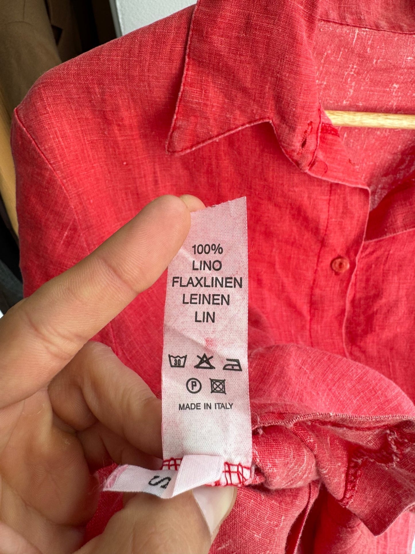 🍒 Cămașă Vintage Damă din In Roșu – S – Made in Italy - anbracaminte
