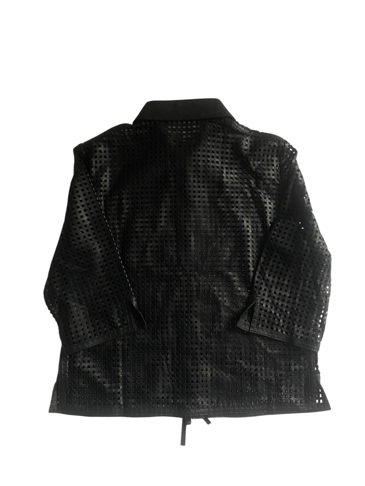 🖤 Cămașă Vintage din Piele Transparentă – Mărime L (Fit S/M) - anbracaminte