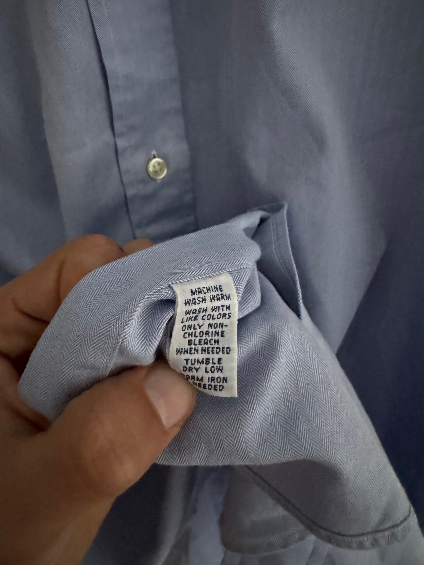 👕 Cămașă vintage Ralph Lauren / Light Blue (Mărime 15 1/2 - M Bărbați) - anbracaminte