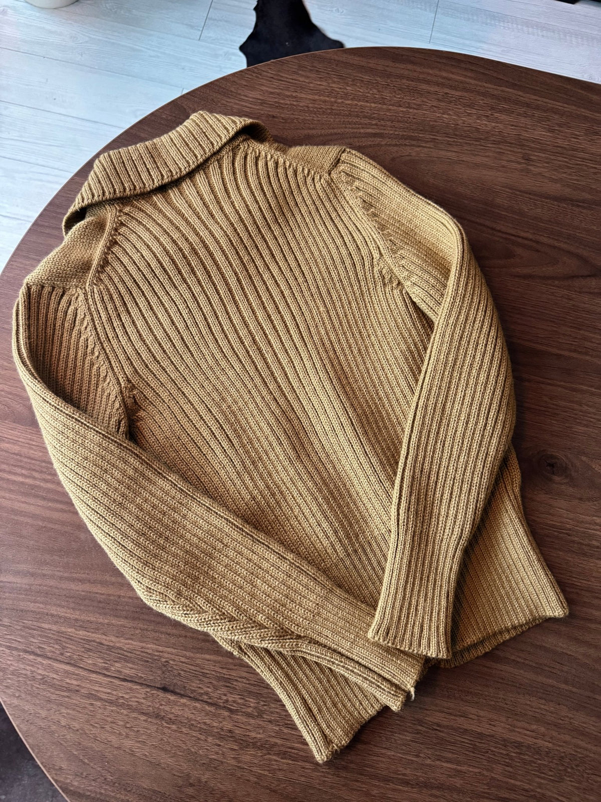 Cardigan Lână Crem Vintage ’70 Femei | Fermoar | S - anbracaminte