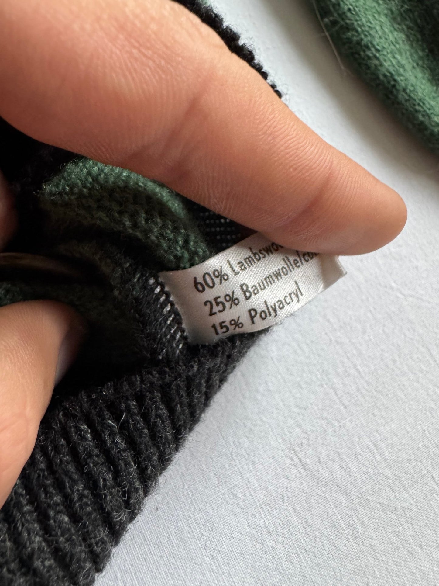 🐻 Cardigan Vintage Verde cu Broderie Animal – XL Bărbați - anbracaminte