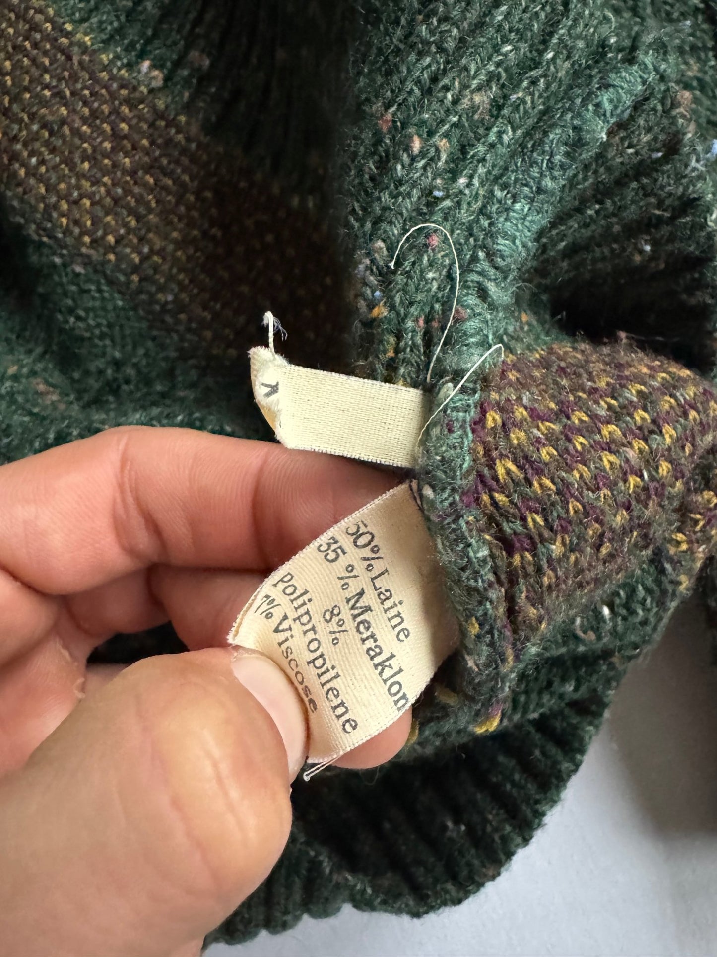 🧶 Cardigan Vintage Verde / Tricot (Mărime M) - anbracaminte