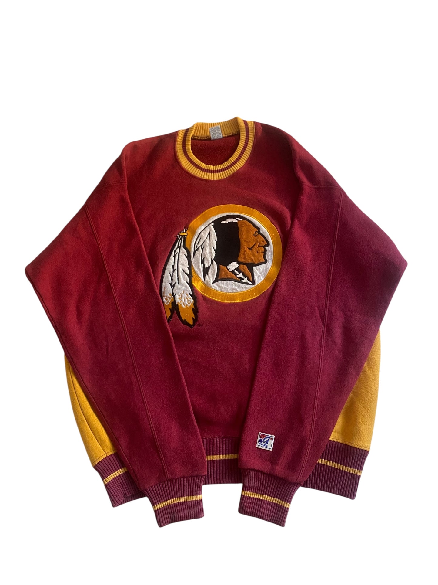 crewneck vintage Washington Redskins anii '80-'90, vedere frontală
