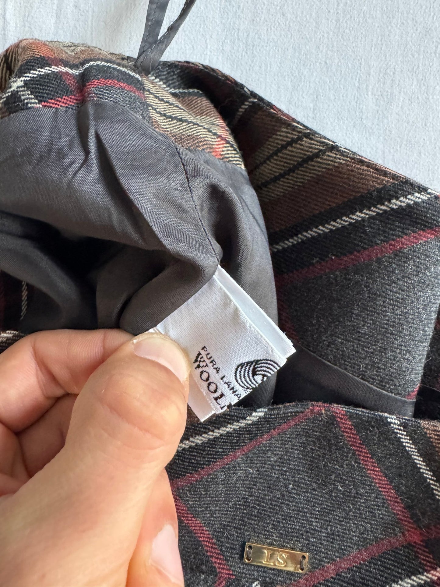 🧵 Fustă Tartan Luisa Spagnoli – Lână 100% | Mărimea IT 42 (S–M) - anbracaminte