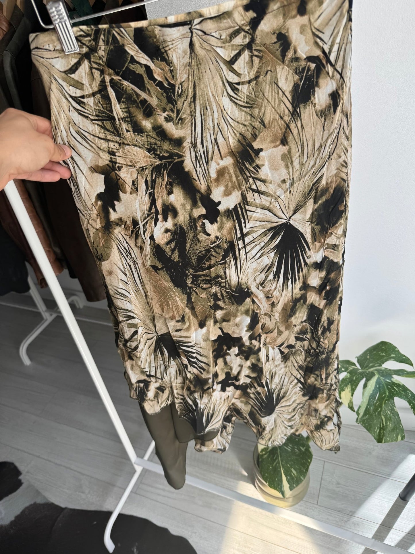 ✨ Fustă Vintage Asimetrică Printed – S/M Damă – Made in Italy - anbracaminte
