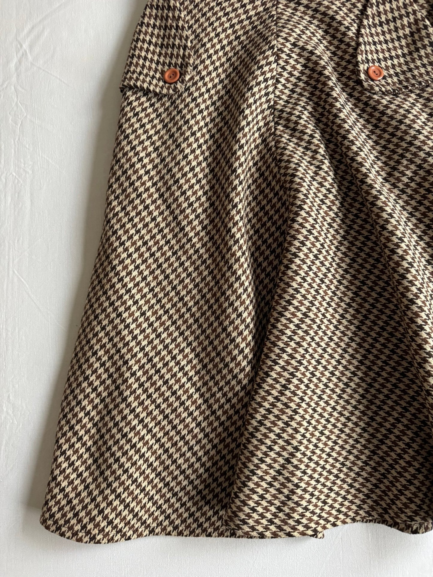 🧵 Fustă Vintage cu Pattern Houndstooth (Mărime IT 44 - L) - anbracaminte