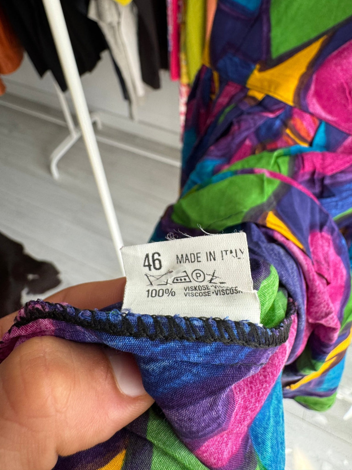 ☀️ Fustă Vintage cu Print – IT 46 Damă (M/L) – Made in Italy - anbracaminte