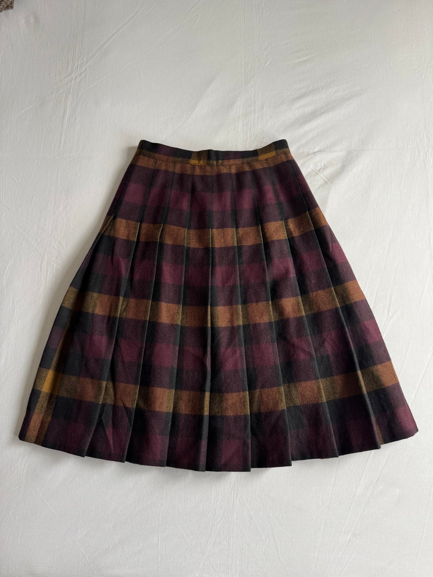 🧍♀️ Fustă Vintage Plisată din Lână Tartan – M (IT 44) - anbracaminte