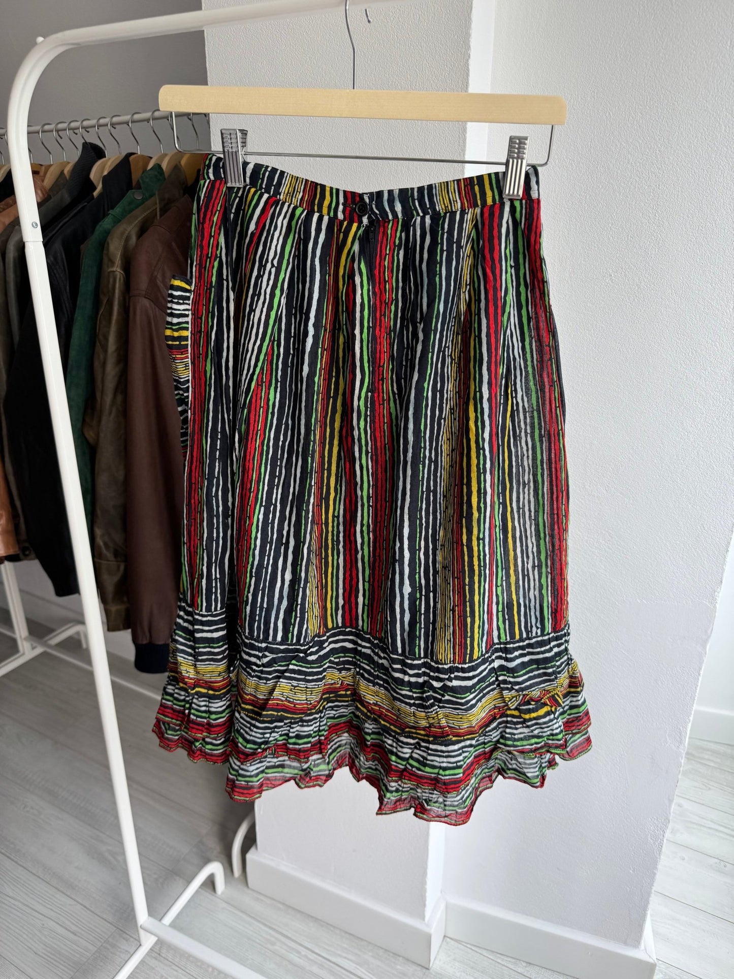 ☀️ Fustă Vintage Printed cu 2 Buzunare Frontale – IT 40 (XS/S) – Made in Italy - anbracaminte