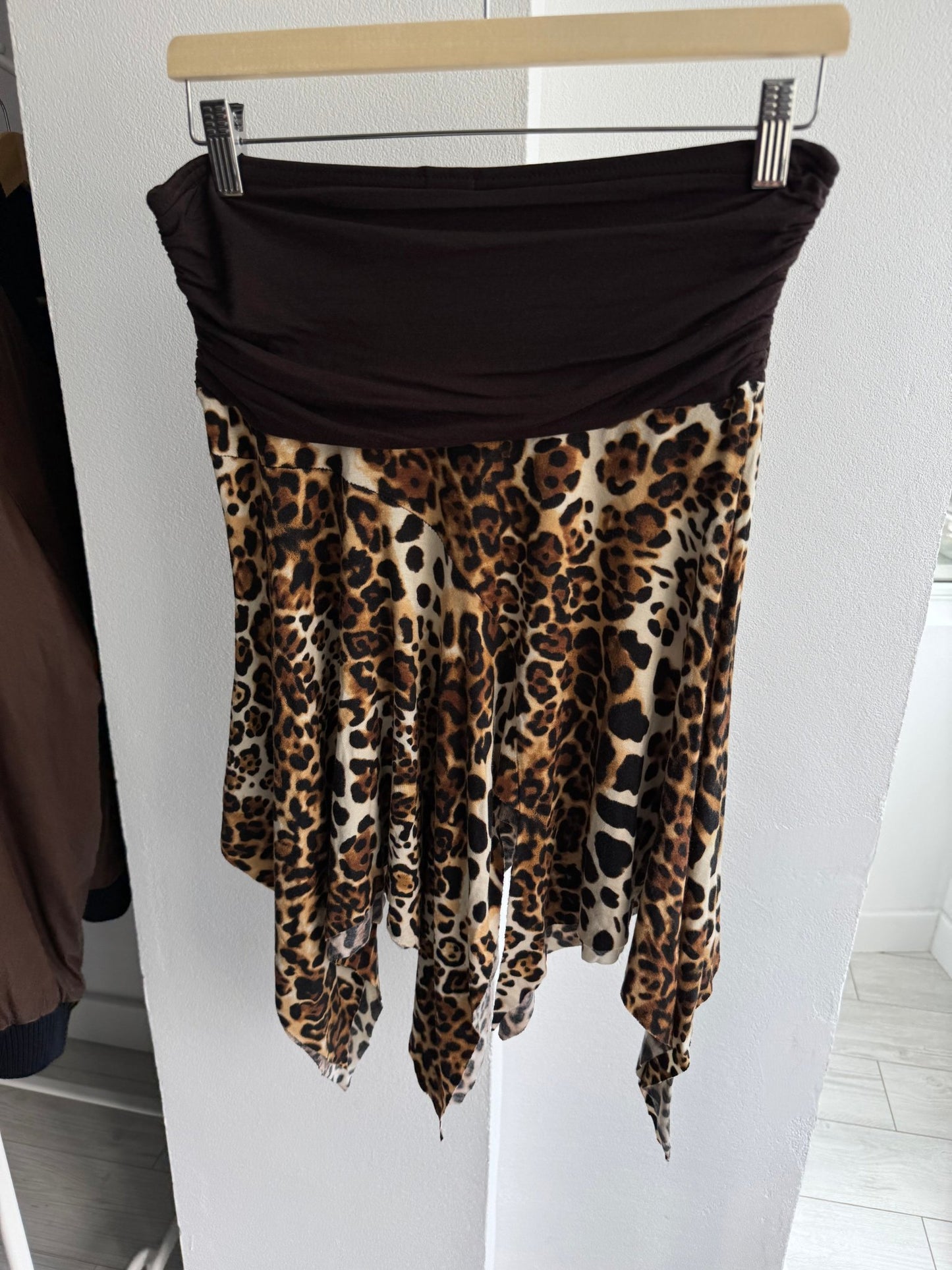 🐆 Fustă Y2K Animal Print cu Volane – S/M Damă - anbracaminte