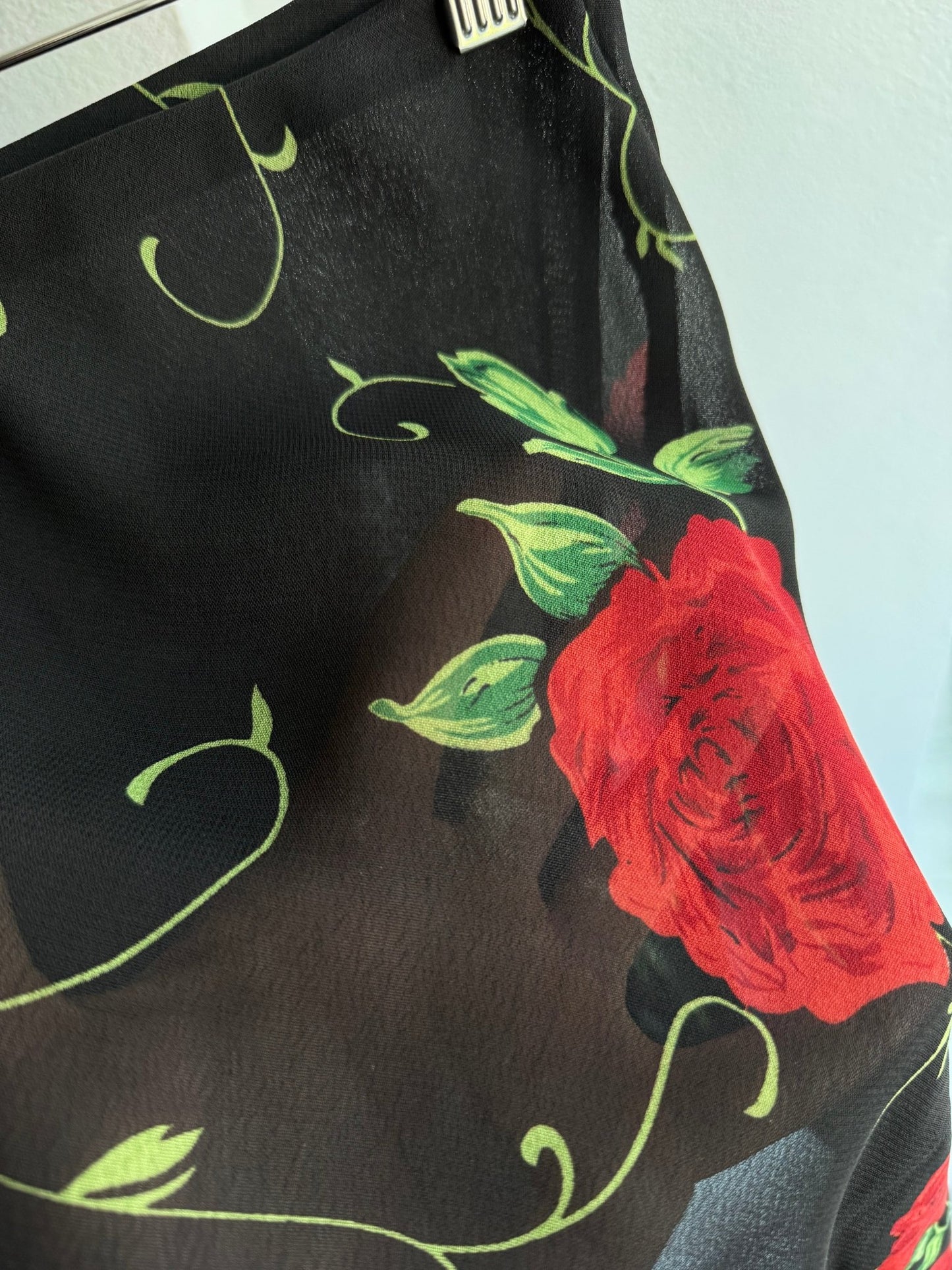🌹 Fustă Y2K Rose Printed – M Damă - anbracaminte