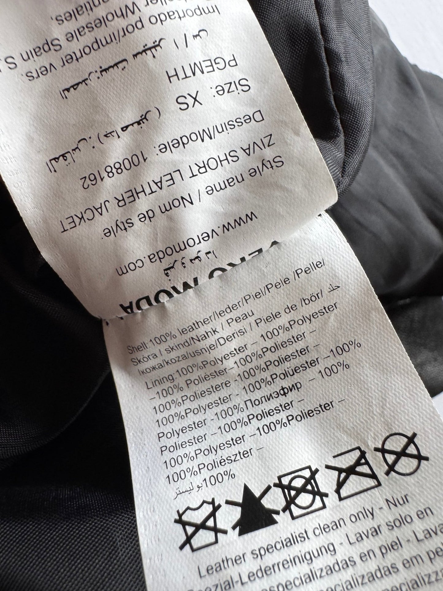 🏍️ Geacă Biker Y2K Damă din Piele Neagră – XS - anbracaminte