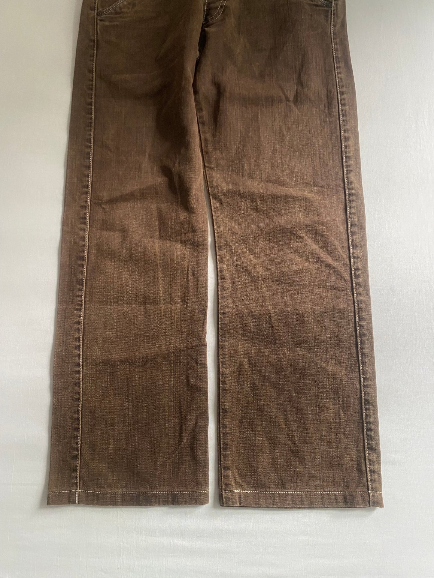 Jeans Armani Jeans washed maro, mărimea 30 🇮🇹👖 - anbracaminte