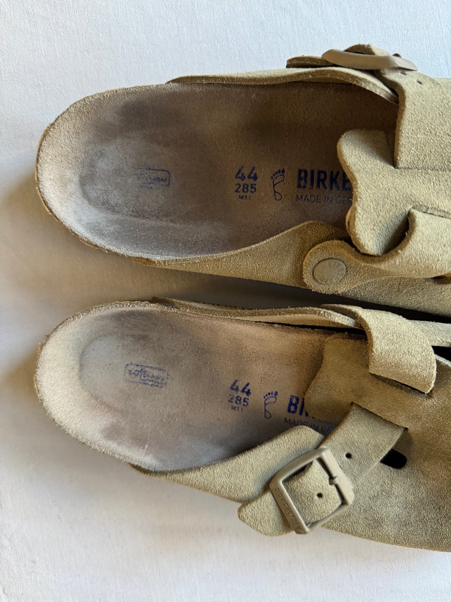 🇩🇪 Mules Birkenstock Boston din piele intoarsa bej – marimea 44 - anbracaminte