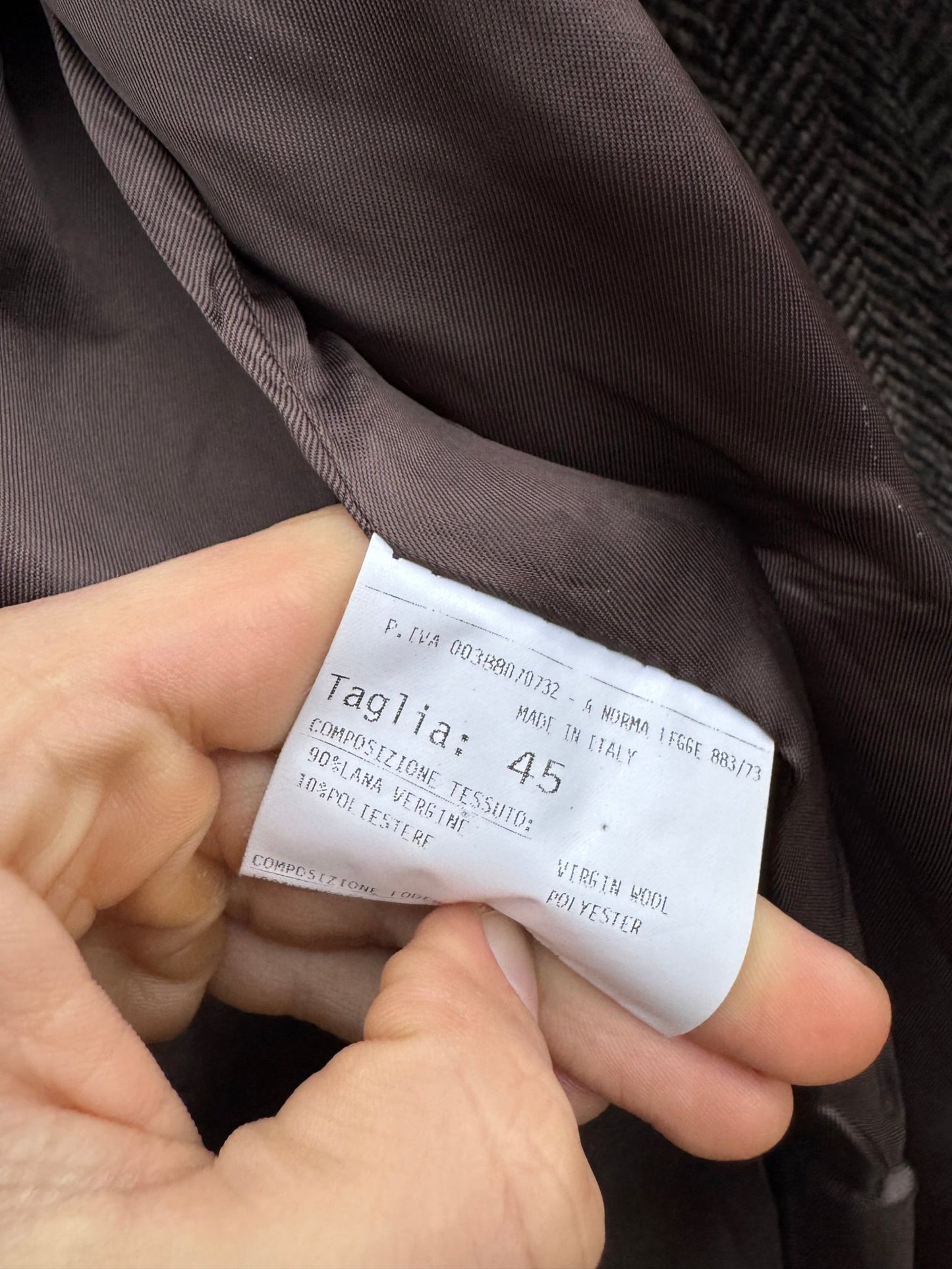 🧥 Palton Vintage Damă Gri Texturat din Lână Virgină – IT 45 (M/L) - anbracaminte