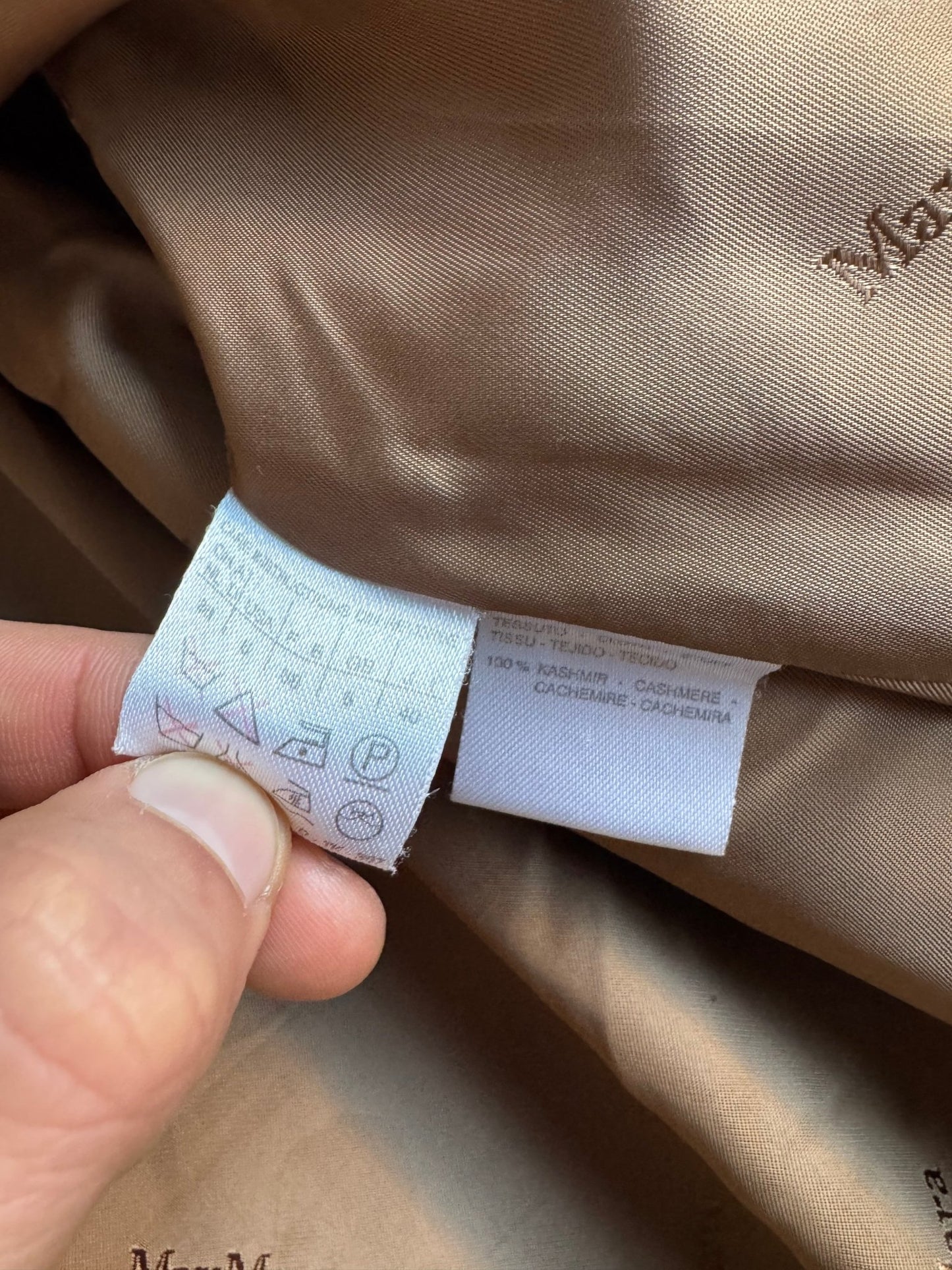 🧥 Palton Vintage Max Mara din Cașmir Camel – Mărime S Femei - anbracaminte