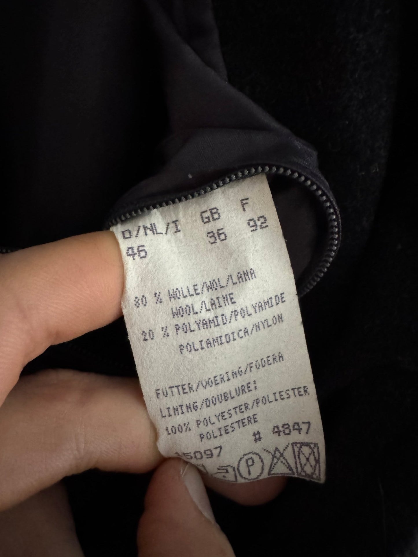 🧥 Palton Vintage Negru din Lână – M / S Oversized Bărbați - anbracaminte