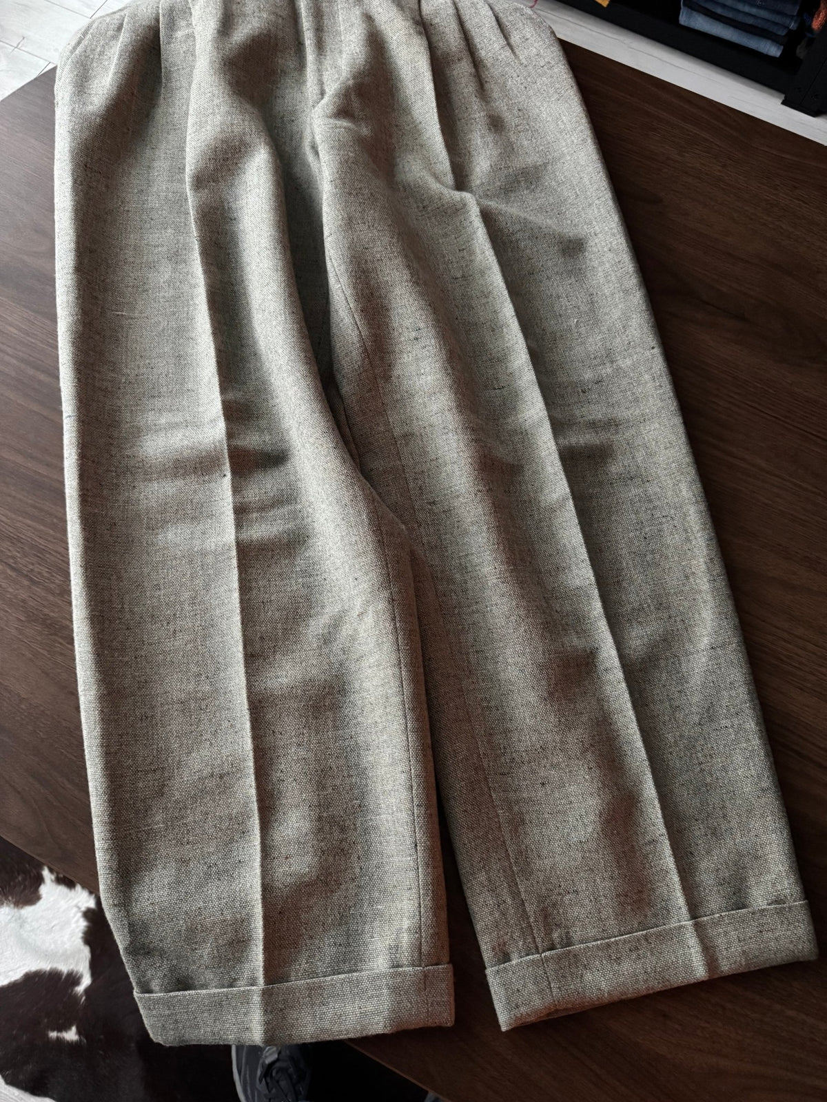 Pantaloni Lână Verde-Gri Vintage Bărbați | Pense | EU 50 - anbracaminte