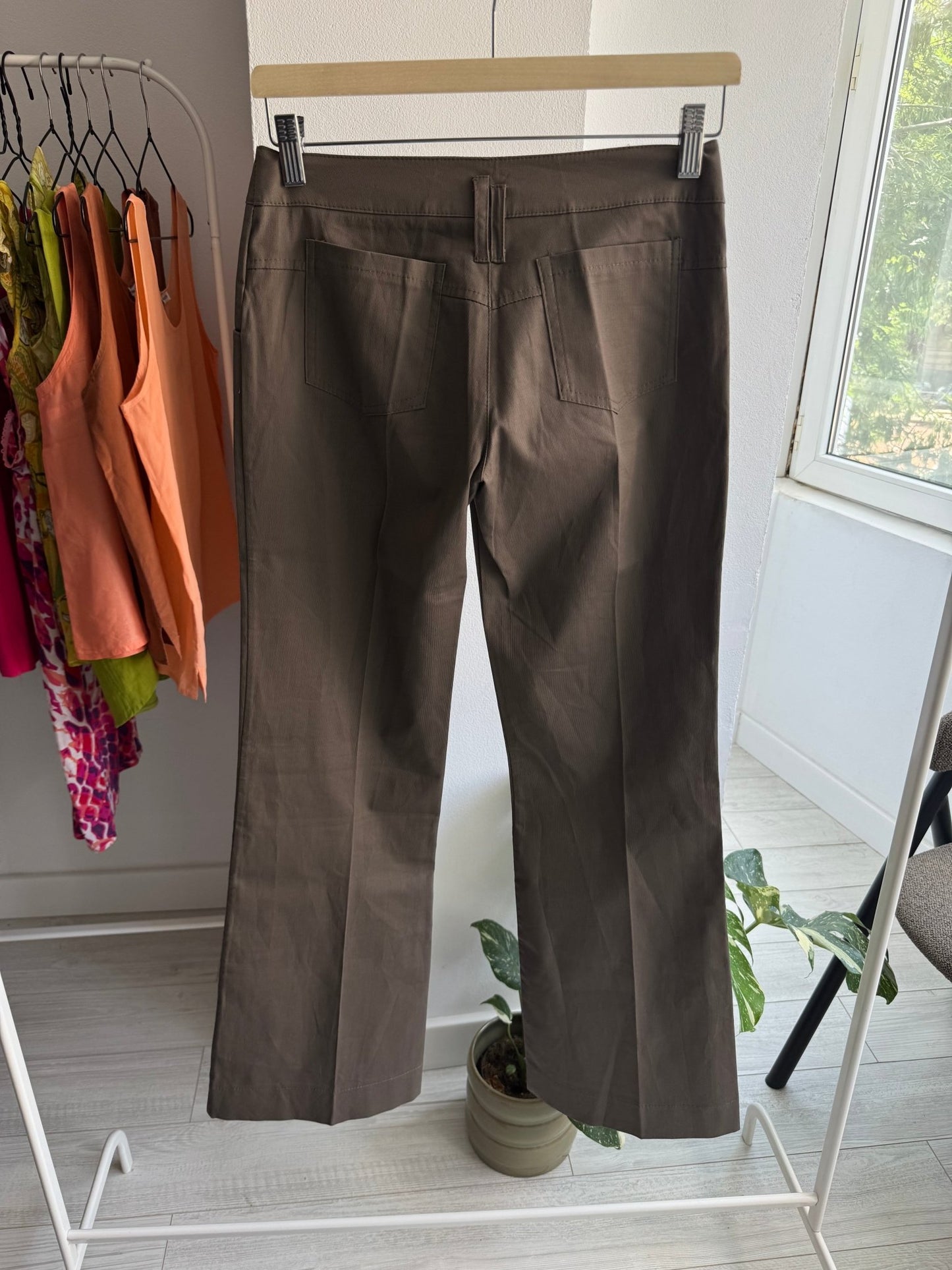 🪵 Pantaloni Y2K Flared – S Damă - anbracaminte