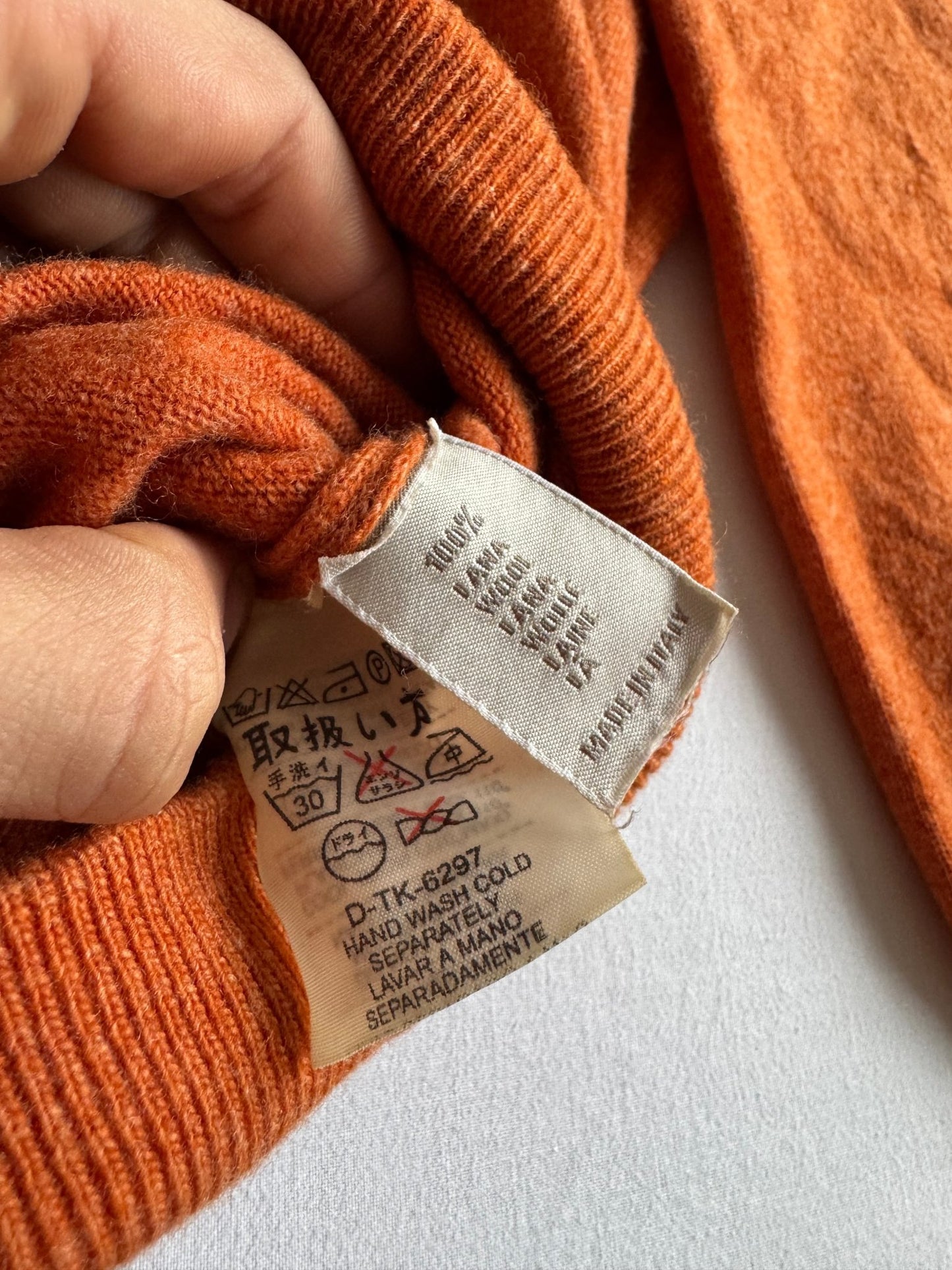 🍊 🧶 Pulover Bărbați Ermenegildo Zegna Portocaliu din Lână – L - anbracaminte