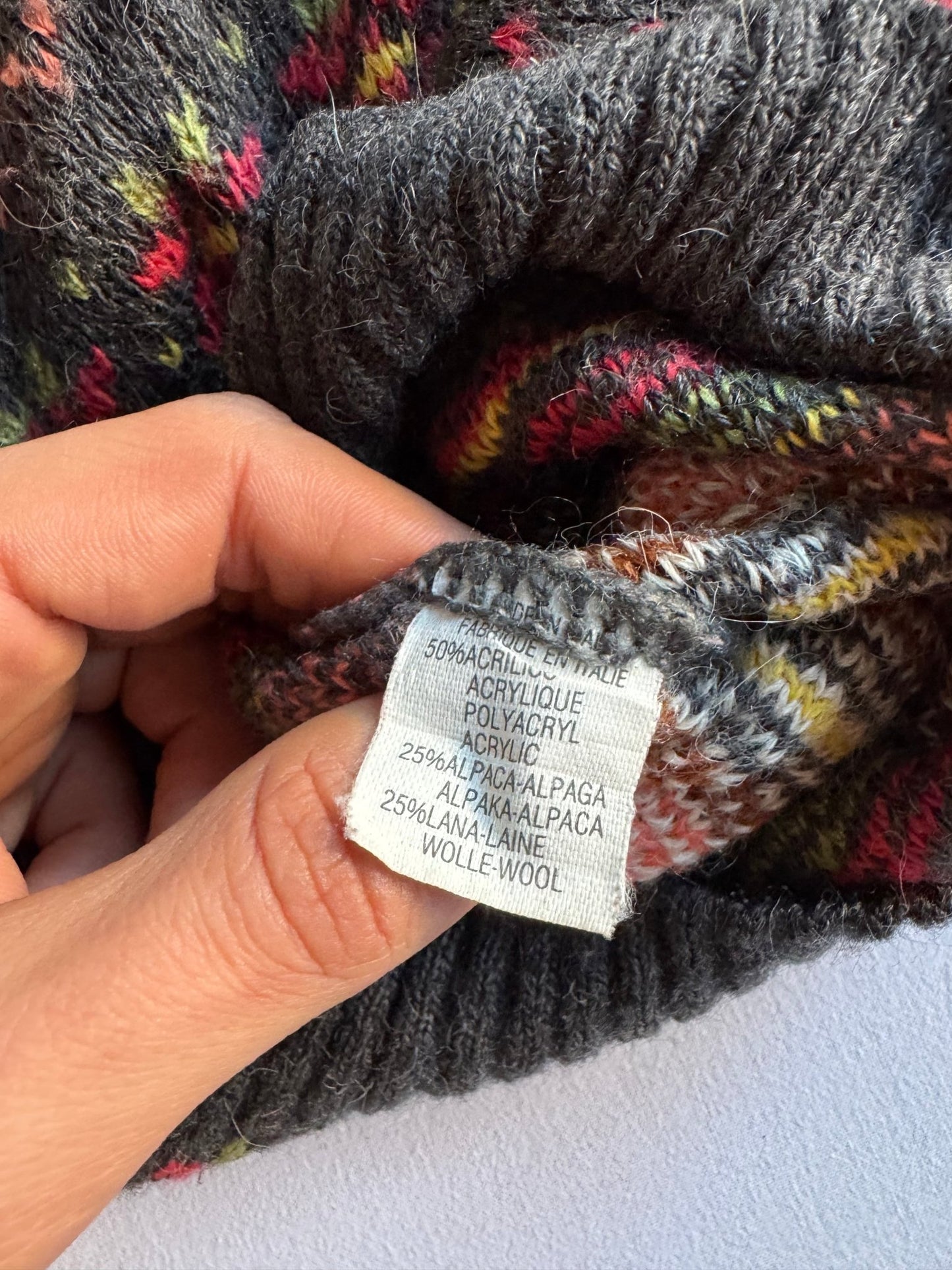 🧶 Pulover Vintage Graphic / Tricot cu Model Grafic (Mărime M) - anbracaminte