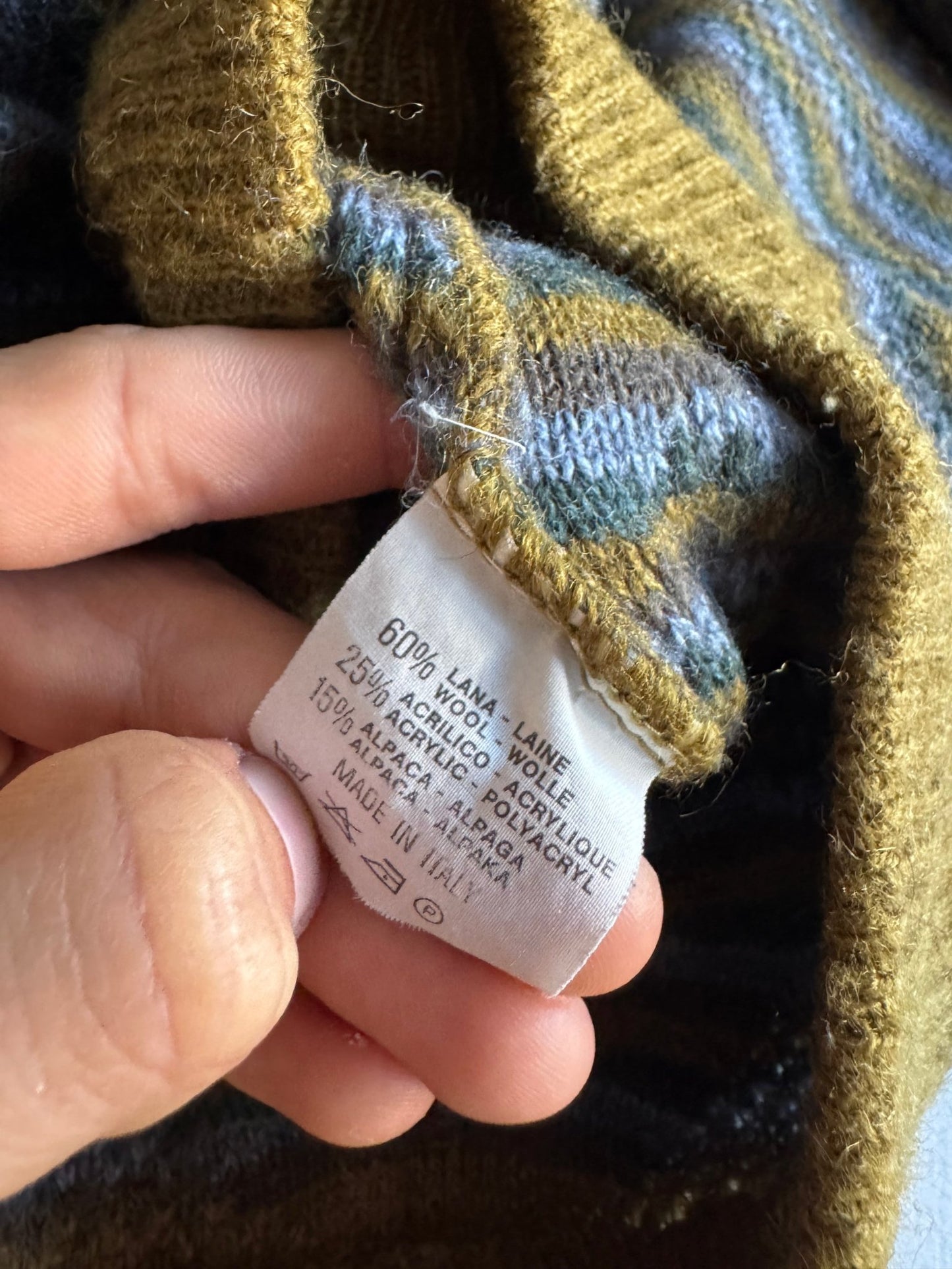 🧶 Pulover Vintage Structurat / Lână & Alpaca (Mărime S) - anbracaminte