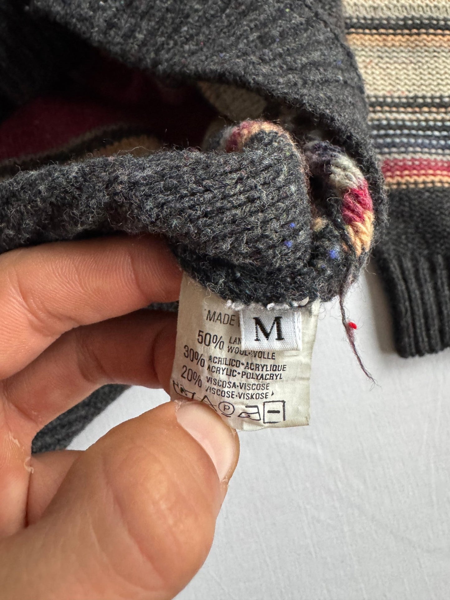 🧶 Pulover Vintage V - Neck Dungi / Tricot (Mărime M) - anbracaminte