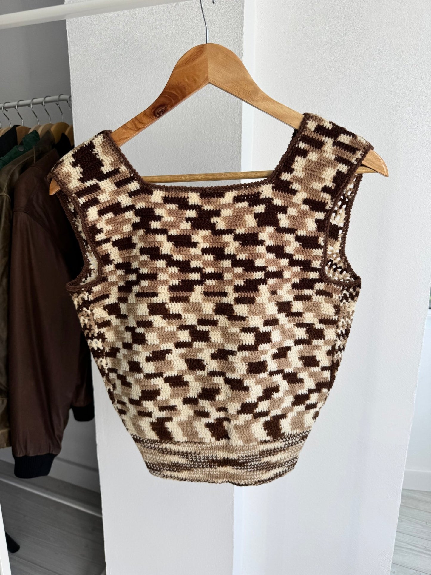 🧶 Top Vintage Tricotat Damă – Lână – XS/S - anbracaminte