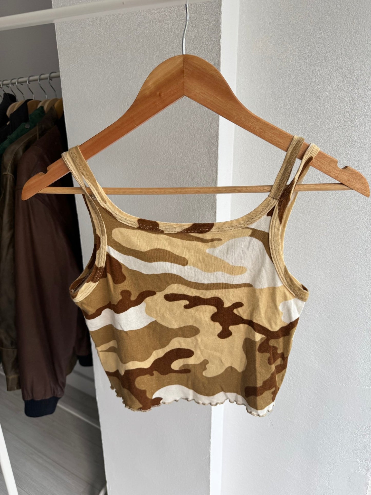 🪖 Top Y2K Camo Printed Crop – XS/S Damă - anbracaminte
