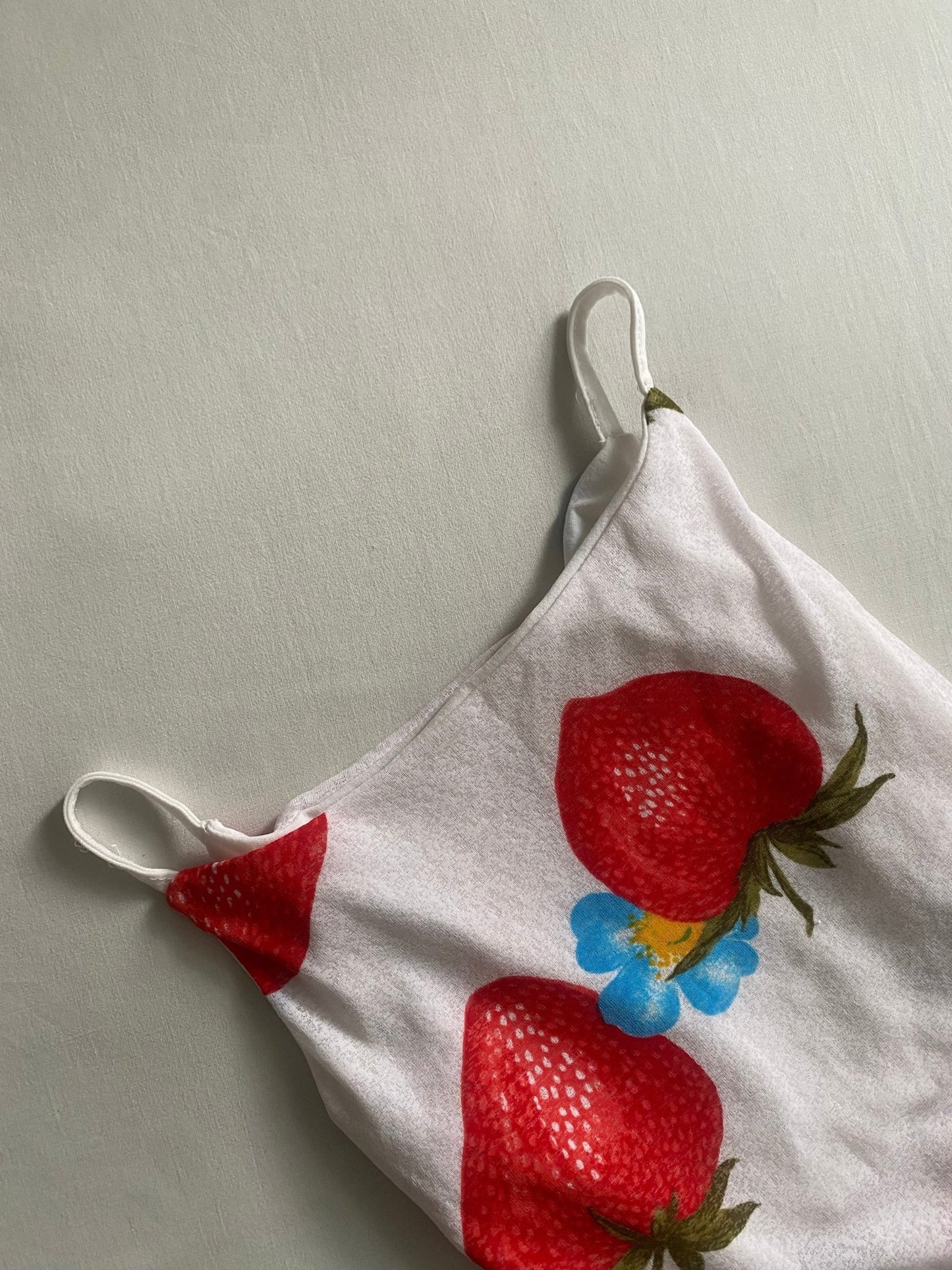 🍒 Top Y2K cu Imprimeu Cherry – Mărime XS – Stil Retro Cute - anbracaminte