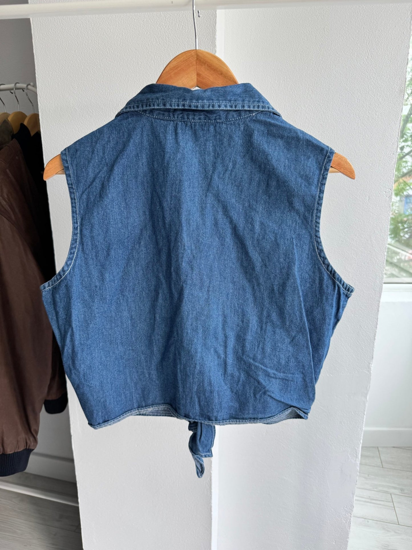 🤠 Top Y2K Damă Denim – La Blues – L - anbracaminte