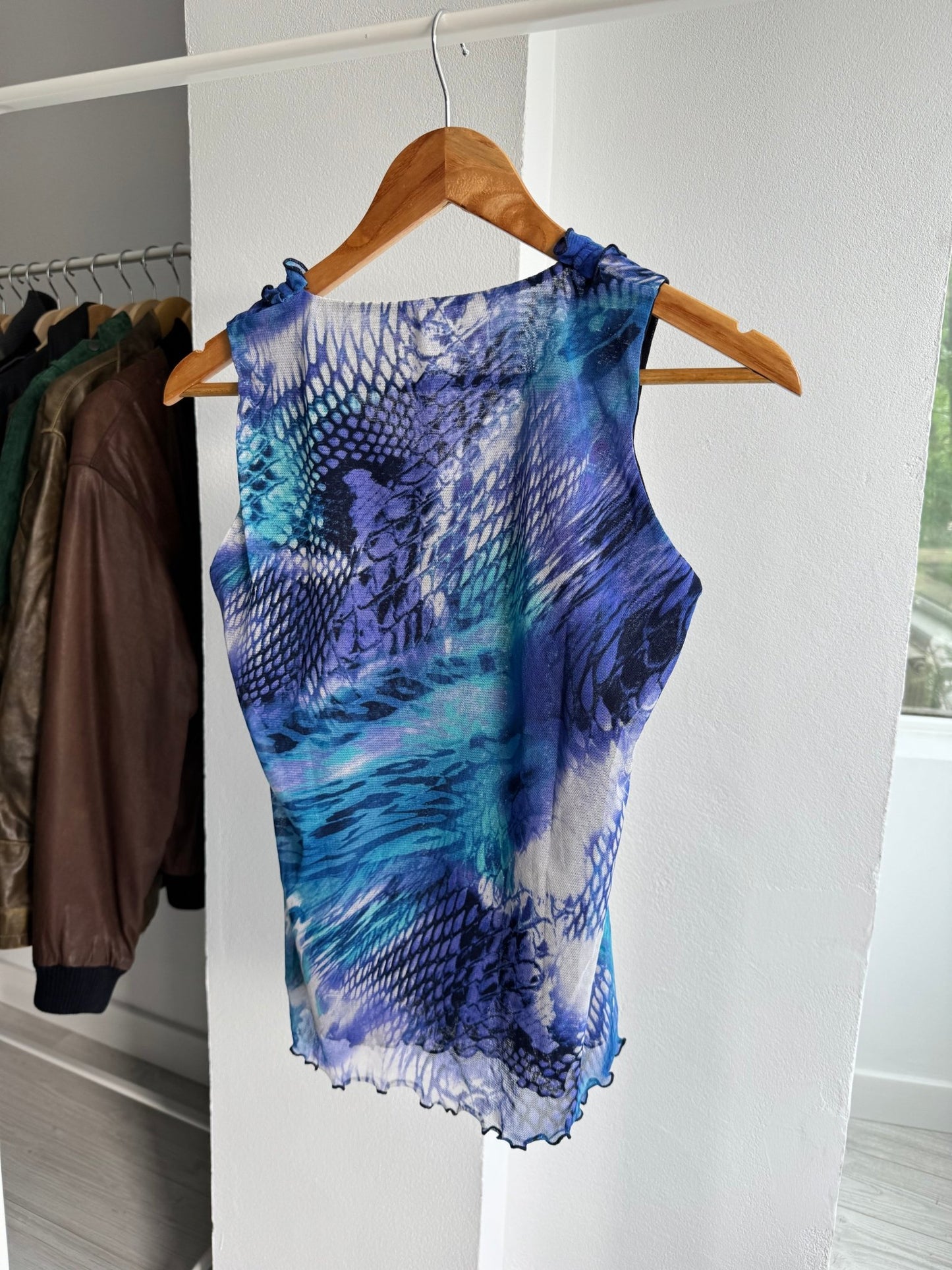 š Top Y2K Printed Mesh Tank ā L ā Made in Italy - anbracaminte