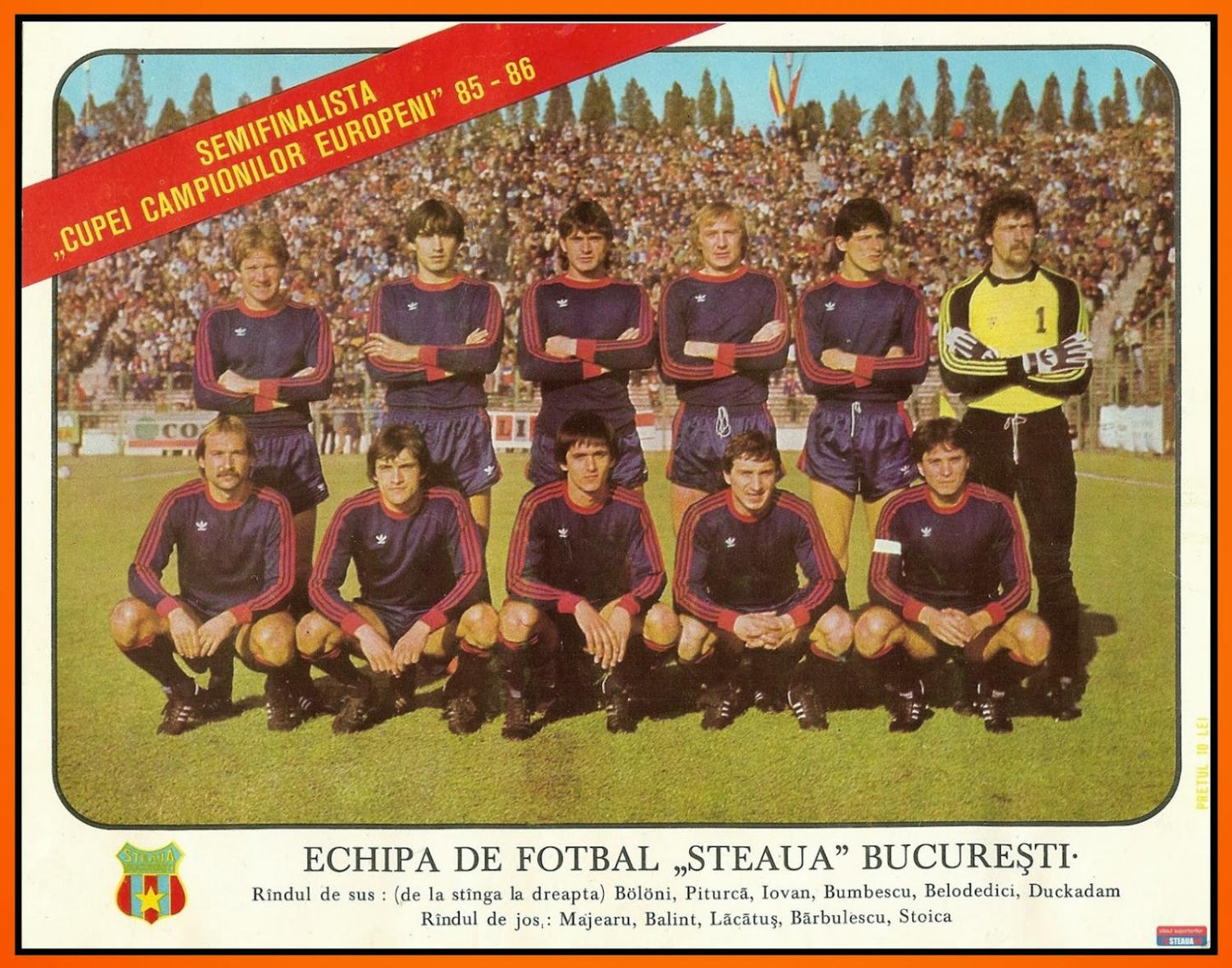 ⭐ Tricou 1985–1986 Steaua București Adidas – Made in West Germany – M - anbracaminte