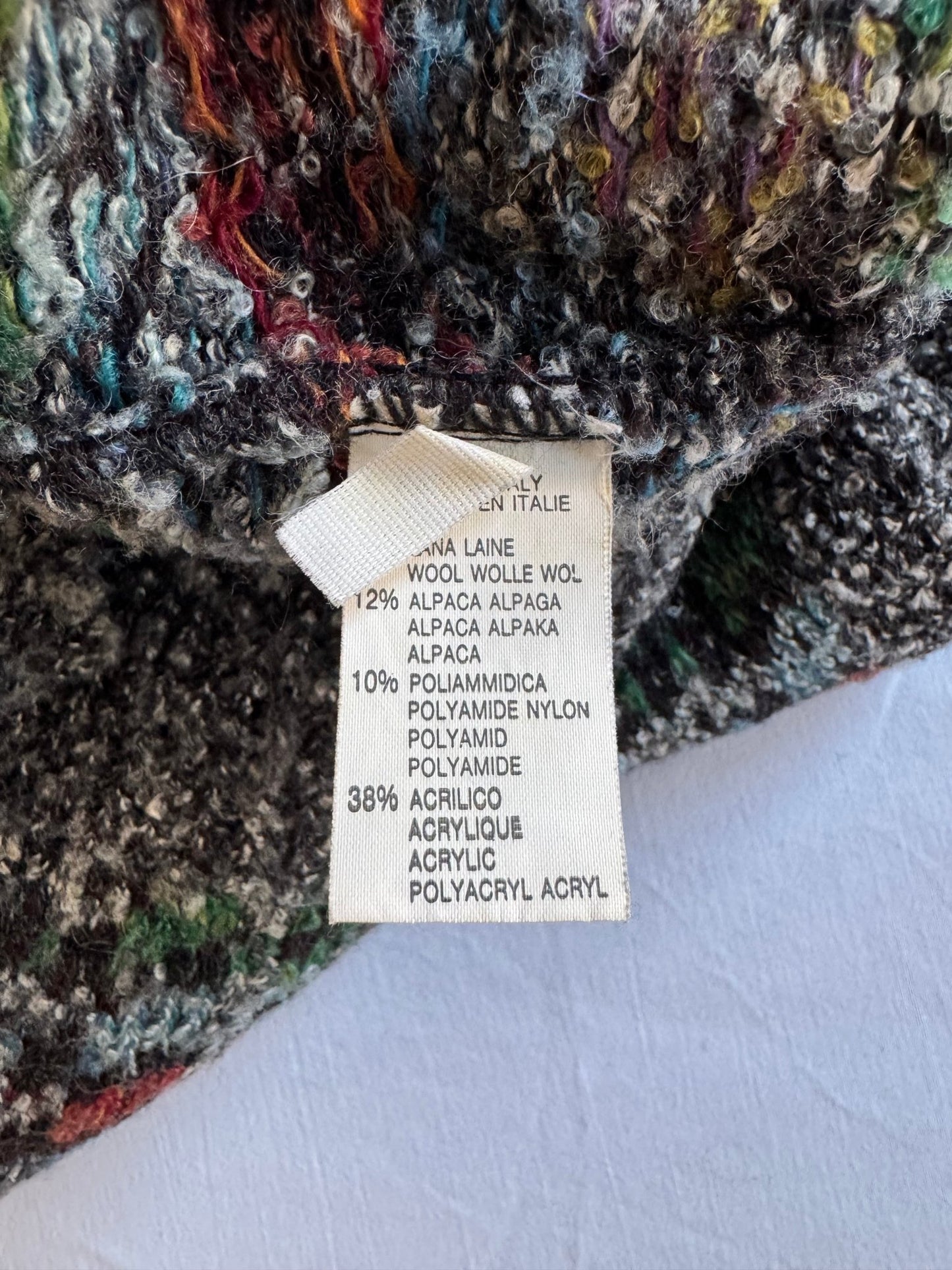 🧶 Vestă Vintage Tricotată cu Model Fuzzy (Mărime L) - anbracaminte