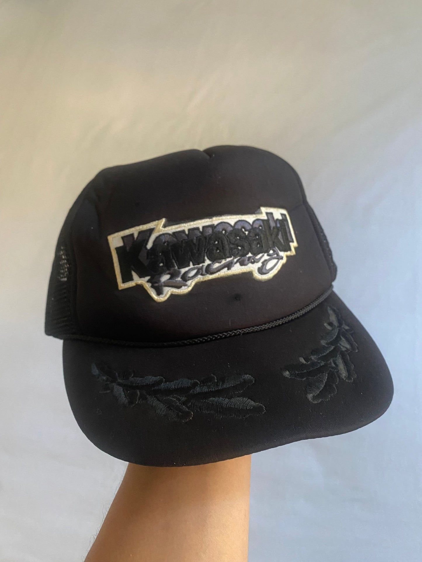 Vintage Kawasaki Racing Trucker Hat - anbracaminte