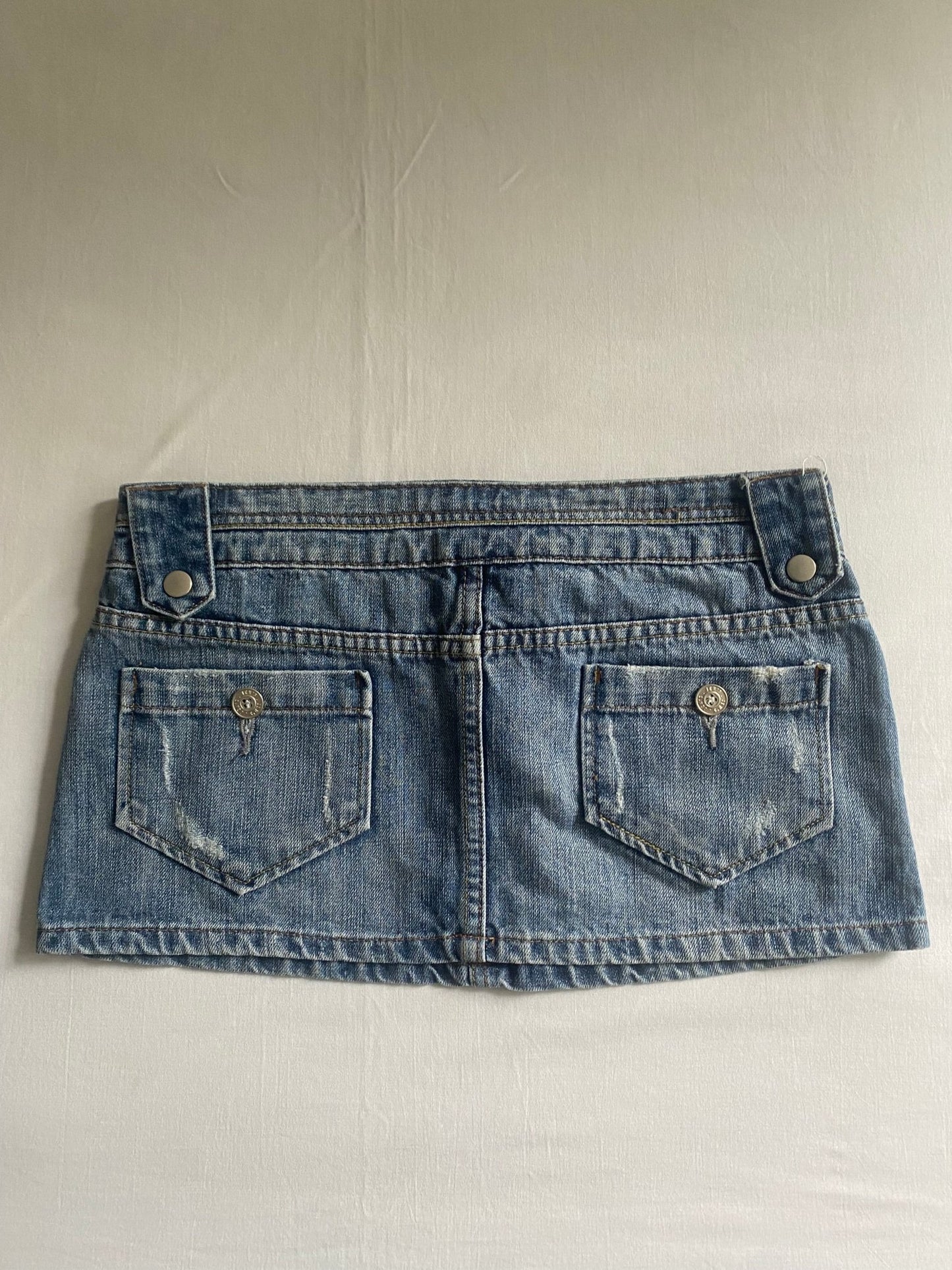 Y2K Denim Mini Skirt - anbracaminte