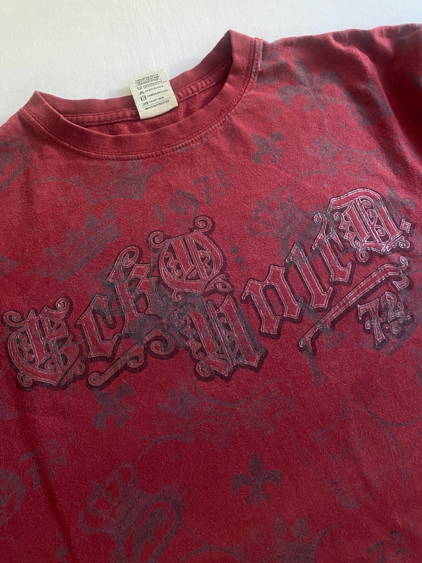 Y2K Ecko Unltd Burgundy Printed Tee - anbracaminte