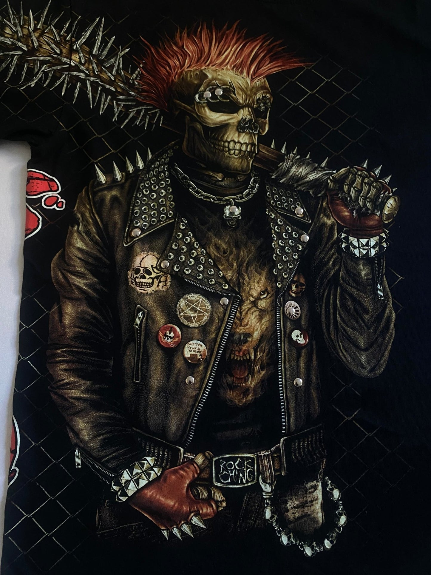 Y2K Punk's Not Dead Studded Graphic Tee - anbracaminte