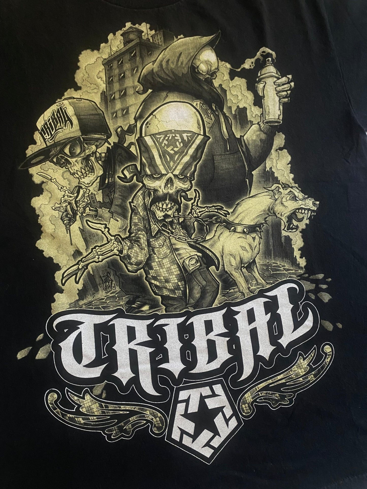 Y2K Tribal Gear Printed Tee - anbracaminte